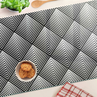 Snijplanken van glas Geometrie in zwart-wit