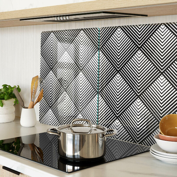 Snijplanken van glas Geometrie in zwart-wit