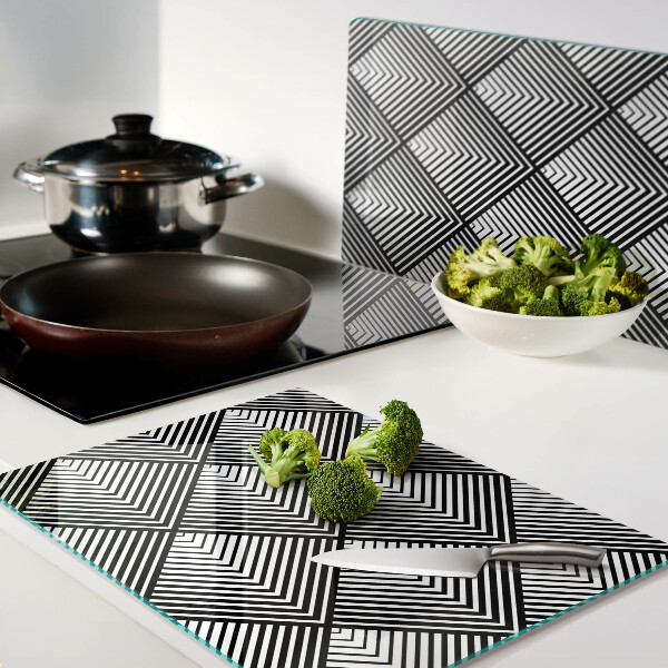 Snijplanken van glas Geometrie in zwart-wit