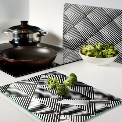 Snijplanken van glas Geometrie in zwart-wit