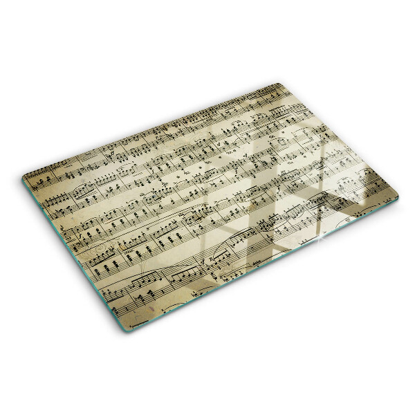 Snijplanken van glas Muzieknotatie