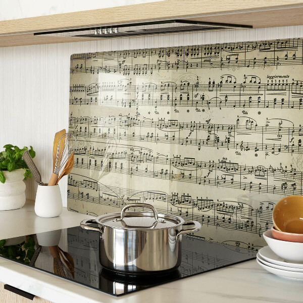 Snijplanken van glas Muzieknotatie