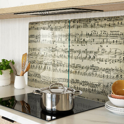 Snijplanken van glas Muzieknotatie