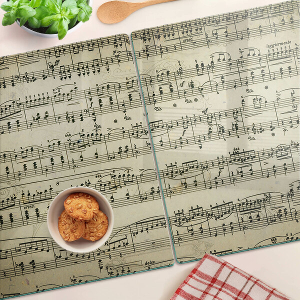 Snijplanken van glas Muzieknotatie