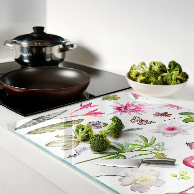 Snijplanken van glas Tropische bloemen- en vogelcollectie