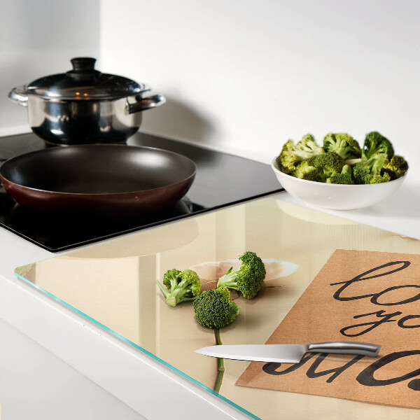 Snijplanken glas Liefde en bloemen