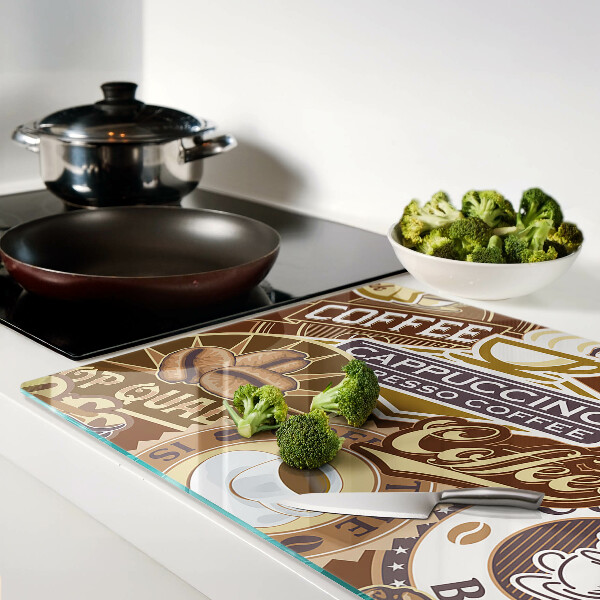 Glazen snijplanken Koffie en espresso