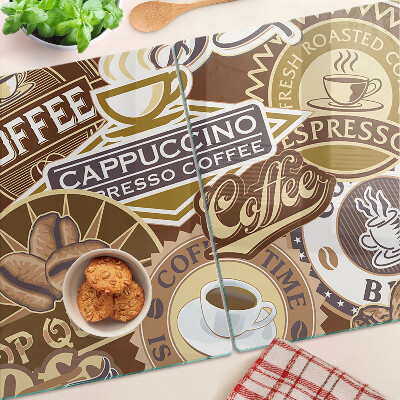 Glazen snijplanken Koffie en espresso