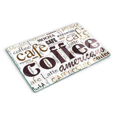 Snijplanken glas Koffie en koffiedranken