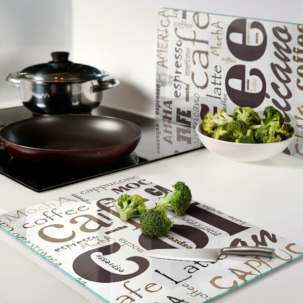 Snijplanken glas Koffie en koffiedranken