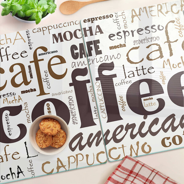 Snijplanken glas Koffie en koffiedranken