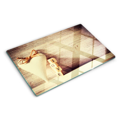 Snijplanken van glas Liefde en hart