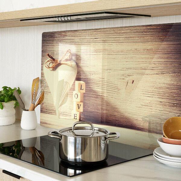 Snijplanken van glas Liefde en hart