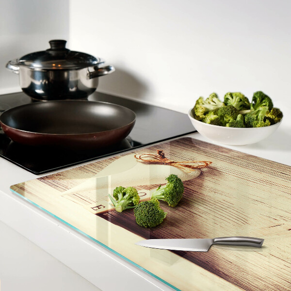 Snijplanken van glas Liefde en hart