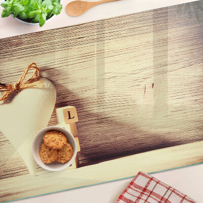 Snijplanken van glas Liefde en hart