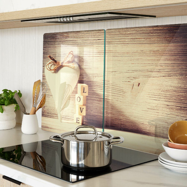 Snijplanken van glas Liefde en hart