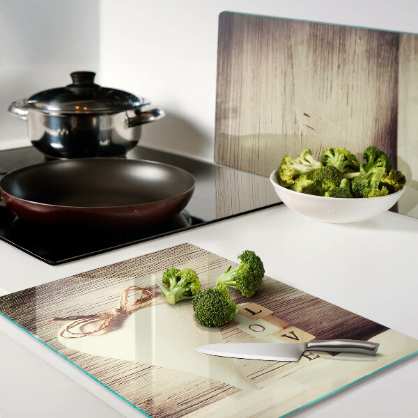 Snijplanken van glas Liefde en hart