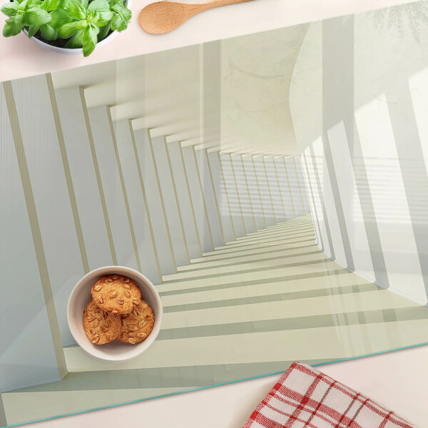 Snijplanken glas Architectonisch perspectief met een spiegeleffect