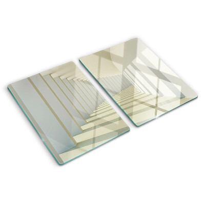 Snijplanken glas Architectonisch perspectief met een spiegeleffect