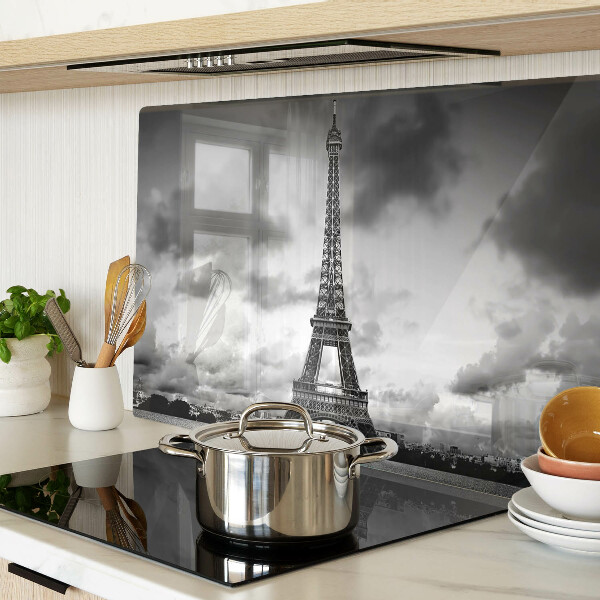 Glazen snijplanken De Eiffeltoren in zwart-wit