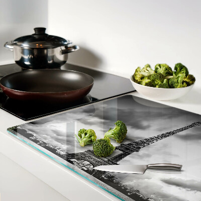 Glazen snijplanken De Eiffeltoren in zwart-wit