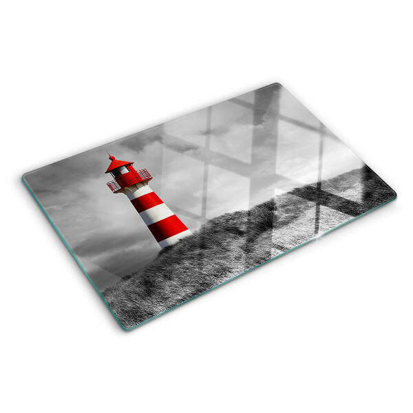 Snijplanken glas Een vuurtoren in het landschap