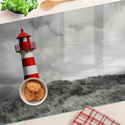 Snijplanken glas Een vuurtoren in het landschap