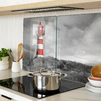 Snijplanken glas Een vuurtoren in het landschap