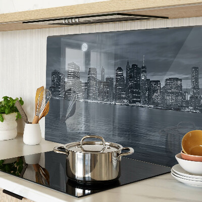 Glazen snijplanken Panorama van de nachtelijke stad