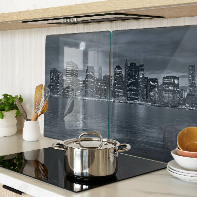 Glazen snijplanken Panorama van de nachtelijke stad