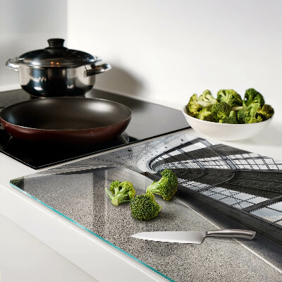 Snijplanken van glas Moderne architectuur en geometrie