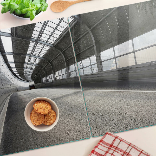 Snijplanken van glas Moderne architectuur en geometrie