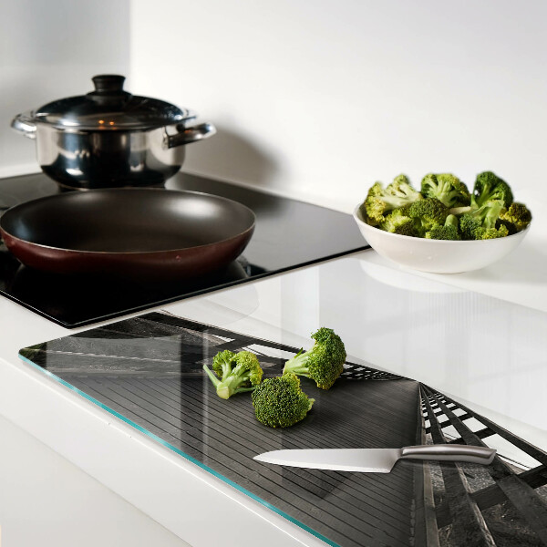 Snijplanken glas Houten brug over het water