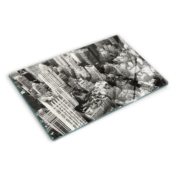 Snijplanken glas Een vogelperspectief van de stad