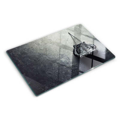 Glazen snijplanken Een fauteuil in een minimalistisch interieur