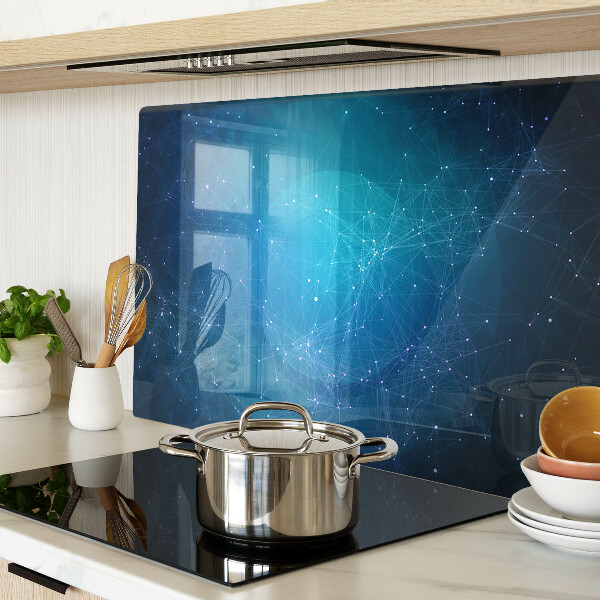 Snijplanken van glas Motief van geometrische lijnen en punten