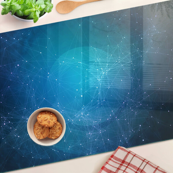 Snijplanken van glas Motief van geometrische lijnen en punten