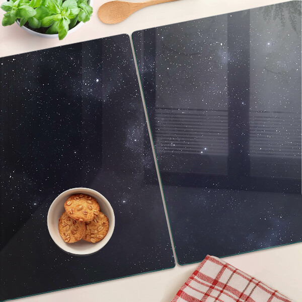 Glazen snijplanken Het kosmische universum met sterren