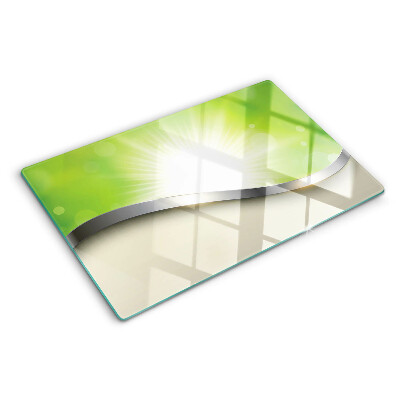 Groene bokeh met lichtstralen