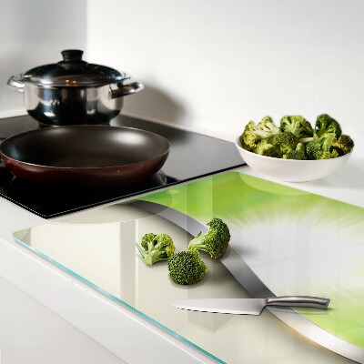 Snijplanken van glas Groene bokeh met lichtstralen