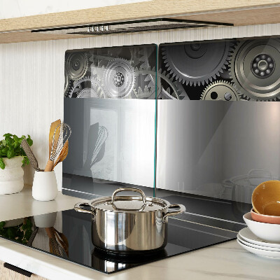 Snijplanken glas Mechanische tandwielen en metalen oppervlakken