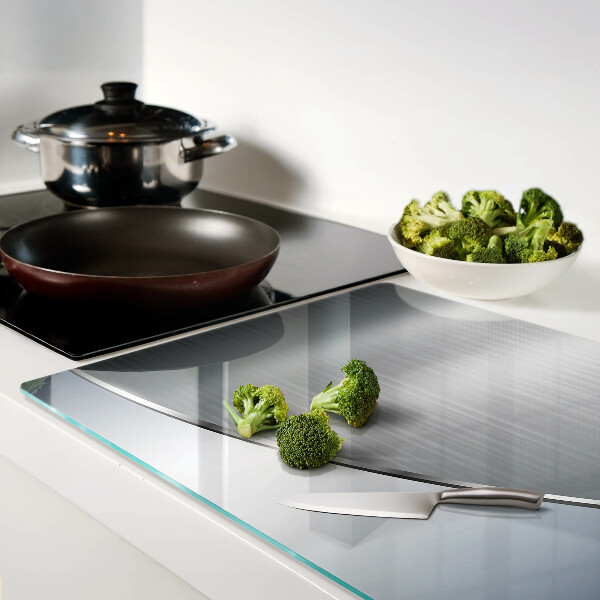 Glazen snijplanken Metaalglans met reflecties