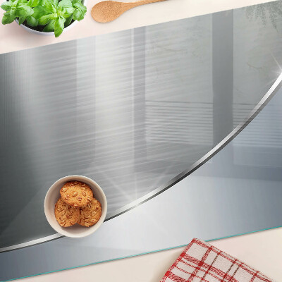Glazen snijplanken Metaalglans met reflecties