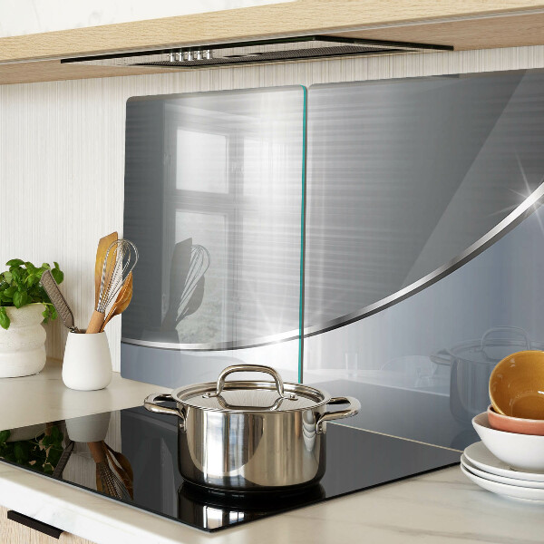 Glazen snijplanken Metaalglans met reflecties