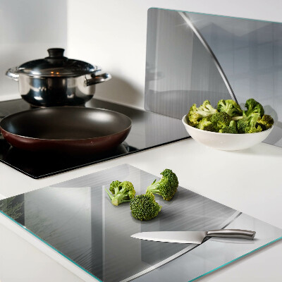 Glazen snijplanken Metaalglans met reflecties