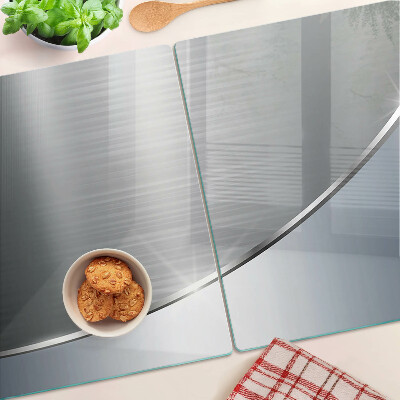 Glazen snijplanken Metaalglans met reflecties