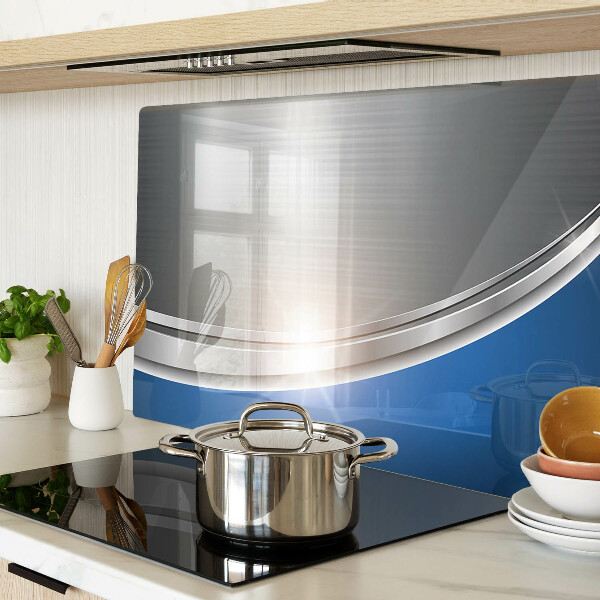 Glazen snijplanken Metaaleffect met blauwe accenten