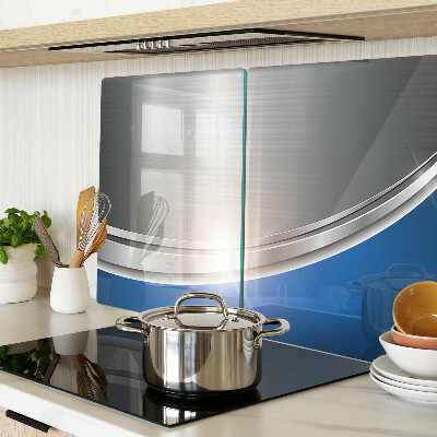 Glazen snijplanken Metaaleffect met blauwe accenten