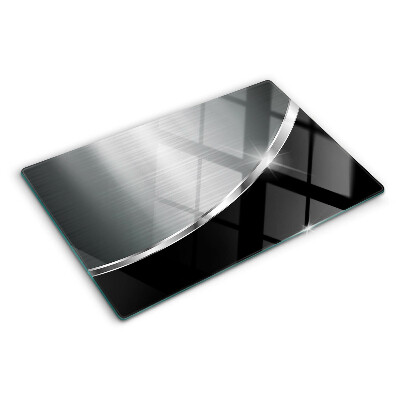 Snijplanken van glas Metaalglans met reflecties