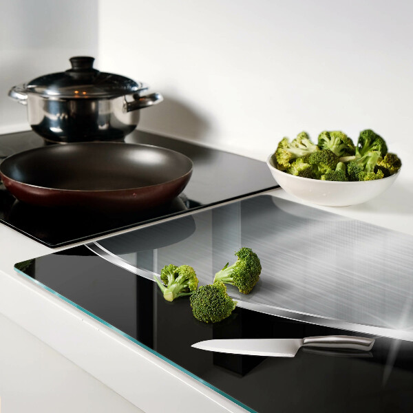 Snijplanken van glas Metaalglans met reflecties